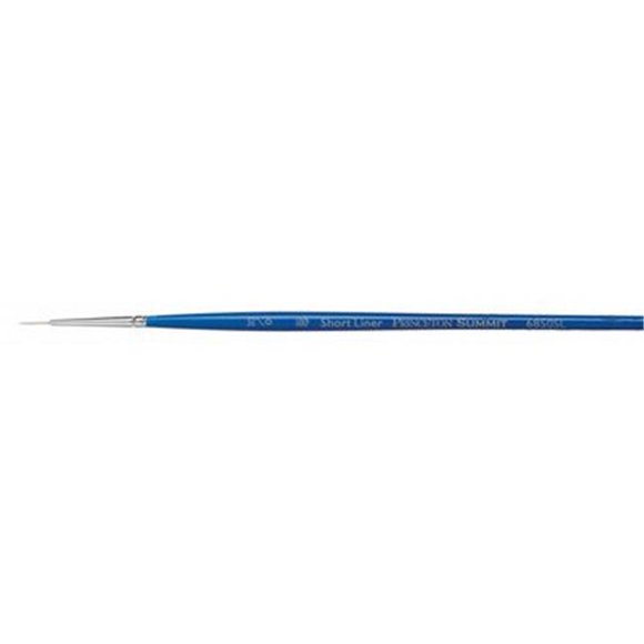 Princeton 6850SL-10-0 Summit Short Handle Short Liner 10-0, White Synthetic Brush