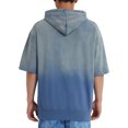 thumbnail image 5 of EPIC Studio Men's & Big Men's Ombre Dip Dye French Terry Short Sleeve Hoodie Sweatshirt, Sizes S-4XL, 5 of 8