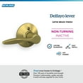 thumbnail image 2 of Schlage F170 DEL 608 LH Left Handed Delfayo Door Lever with Standard Trim, One-Sided Non-Turning Dummy Handle, Satin Brass, 2 of 4