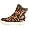 thumbnail image 2 of Journee Womens Jezzy Double Zip Wedge Cold Weather Booties, 2 of 9