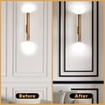 thumbnail image 5 of Black Wall Molding Trim, Flexible Mirror Edging, Bexikou 394"L x 0.39"W Self Adhesive Molding for Backsplash, Mirror, Wall, Window & Door Frames, 5 of 7