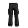 thumbnail image 2 of BXJX Boys Cargo Pants, Fall Casual Multi Pocket Elastic Waist Waffle Knit Trousers Black Size 12-13 T, 2 of 8