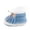 Light Blue, variant on Toddler Boys Girls Sock Booties Knit Cuff Ribbon Decor Soft Crochet Flexible Sole Walking Shoes Newborn Warm Indoor Lightweight Shoes