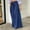 Dark Blue, variant on Idoravan Women's Size Pants Fashion Women Summer Casual Loose Button Zipper Pocket Solid Trousers Bandage Pants