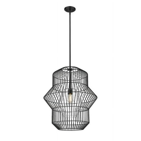 Z Lite 1941P24-MB 24 in. Orsay 1 Bulb Pendant Ceiling Light, Matte Black