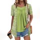 thumbnail image 2 of Camisetas de Manga Corta de Verano para Mujeres, Moda Impresa Falsa de Dos Piezas de Cuello Redondo para Uso Casual, Diario Y de Fiesta, 2 of 7