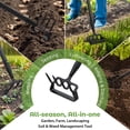 thumbnail image 4 of Garden Hoe, 72 inch Adjustable Handle Stirrup Hoe Garden Tools Cultivator for Weeding, 4 of 9