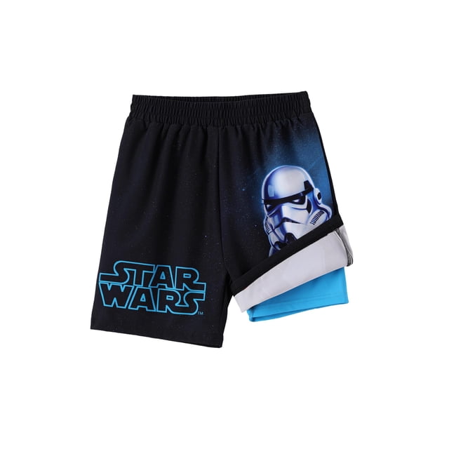 Bañador tipo short Disney Star Wars para niño con compresión y UPF 50+