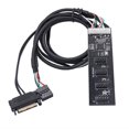 thumbnail image 1 of USB2.0 Header Splitter 9 Pin 1 to 4 Extension Hub Splitter with SATA Interface Cable for PC Mainboar, 1 of 5