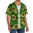 thumbnail image 4 of Xecao offers the Big Colorful Avocados for Men's Casual Short-sleeved Shirt, a button-up collared shirt with a pocket, perfect for beach vacations and yacht travel in the Small size., 4 of 7