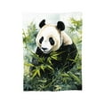 thumbnail image 2 of LNWH Watercolor Panda Illustration Art Pattern Throw Blanket, Fluffy Soft Cozy Bed Flange Plush Blankets, 40"x30", 2 of 8