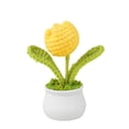 thumbnail image 4 of Crochet Potted Plants, Mini Knitted Decor for Home/Office/Gifts, Eco-Friendly Desk Decor, Rose - Red Tulip Home Decor, 4 of 6