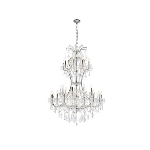 Elegant Lighting Maria Theresa 36 light Chrome Chandelier Clear Royal Cut Crystal
