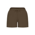 thumbnail image 5 of Lmnyox Women's Drawstring Short Wide Leg Elastic Waist Short Pants with Pocket Summer Casual Pajama Shorts, 5 of 7
