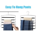 thumbnail image 3 of Artrylin 1 Pack Pants Hangers Non Slip Space Saving Hangers Multi-Layer Swing Arm Pants Hanger Stainless Steel Space Saver Hangers for Pants Jeans Scarf Trouser Tie Towel Clothes ,Black, 3 of 9