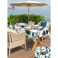 thumbnail image 5 of Outdoor Tablecloths with Umbrella Hole & Zipper, Blueberry Spring Leaves Rectangle Tablecloth 60x120 Inch, Farmhouse Botanical Branches Waterproof Table Cloth, Patio/Pool/Picnic Table Covers, 5 of 8