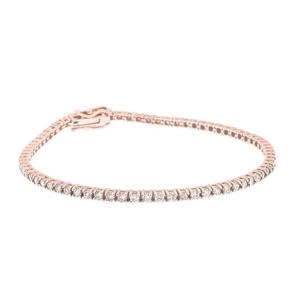 Harry Chad Enterprises 57014 Round Brilliant Cut 3.50 CT Diamonds Ladies Bracelet, 14K Rose Gold
