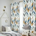 thumbnail image 5 of Blackout Kids Curtains,Multicolor Chevron Pattern Childrens Insulated Curtains Set Of 2,Bedroom Essentials,Toddler Room Decor 52x84in(132x213cm), 5 of 5
