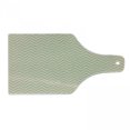 thumbnail image 1 of Beige Cutting Board, 3 Dimensional Arrangement with Chevron Lines Retro Style Composition Ornamental, Decorative Tempered Glass Cutting and Serving Board, Wine Bottle Shape, Ivory Beige, by Ambesonne, 1 of 1