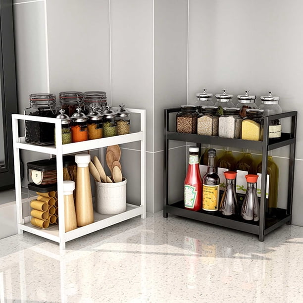 Estantería de metal blanco para organizadores cosméticos - Almacenamiento de maquillaje de escritorio de 3 niveles para la encimera del baño, la habitación de la residencia y el tocador