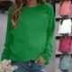 thumbnail image 5 of Qucoqpe - Sudadera informal de manga larga para mujer, cuello redondo, bonito jersey de color liso, corte holgado, en liquidación, 5 of 5