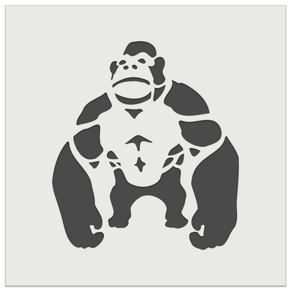 Brawny Gorilla Ape DIY Cookie Wall Craft Stencil - 5.5 Inch