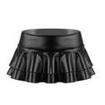 thumbnail image 3 of RUTAYY Women Irregular Skirt Short Leather Skirt A-Line Pleated Skirt Solid Color Flowy Swing Skirts, 3 of 4