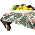 thumbnail image 4 of Palm Tree Leaves Tablecloths, Summer Beach Tropical Palm Leaves Floral Table Cover for Kitchen Dinning Indoor Outdoor 60x120in, 4 of 6