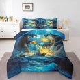 thumbnail image 3 of Monster Bedding 3D Dragon Animal Printed Comforter Set Monster Theme Bedding Set Cartoon Lightning Dragon Duvet Set Soft Lightweight Bed Set Queen Size, 3 of 7