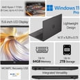 thumbnail image 3 of HP 255 G10 Business Laptop, AMD Ryzen 7 7730U Processor, 16GB RAM, 512GB SSD, 15.6" FHD LED Display, Numeric Keypad, Wi-Fi 6, HDMI Port, Windows 11 Pro, 3 of 8