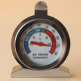 thumbnail image 1 of Refrigerator Freezer Thermometer Fridge DIAL Type Stainless Steel Hang Stand 1pc, 1 of 11