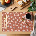 thumbnail image 2 of Fall Maple Leaf Placemats Set of 4, Vintage Red Orange Beige Autumn Leaves Placemats for Dining Table, Place Mats for Kitchen Tabletop, Waterproof Wipeable Dining Table Mats Set, 2 of 9