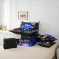 thumbnail image 6 of jejeloiu Universe Planet 7pcs Bedding Comforter Set,Galaxy Starry Sky Queen Bedding Sets For Boys Teens Reversible, 6 of 8
