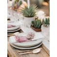 thumbnail image 5 of Pink Pumpkin Cloth Napkins Set of 8 Reusable Dinner Napkins, Thanksgiving Fallen Leaves Autumn Stripe Cocktail Napkin Washable Table Napkins for Wedding/Holiday Party/Baby Shower 20"x20", 5 of 7