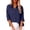 Dark blue, variant on Shirts for Women Light Blue Ladies Drop Shoulder Slub Cotton Long Sleeve Easy And Comfortable Shirt With Pockets Shirts XL