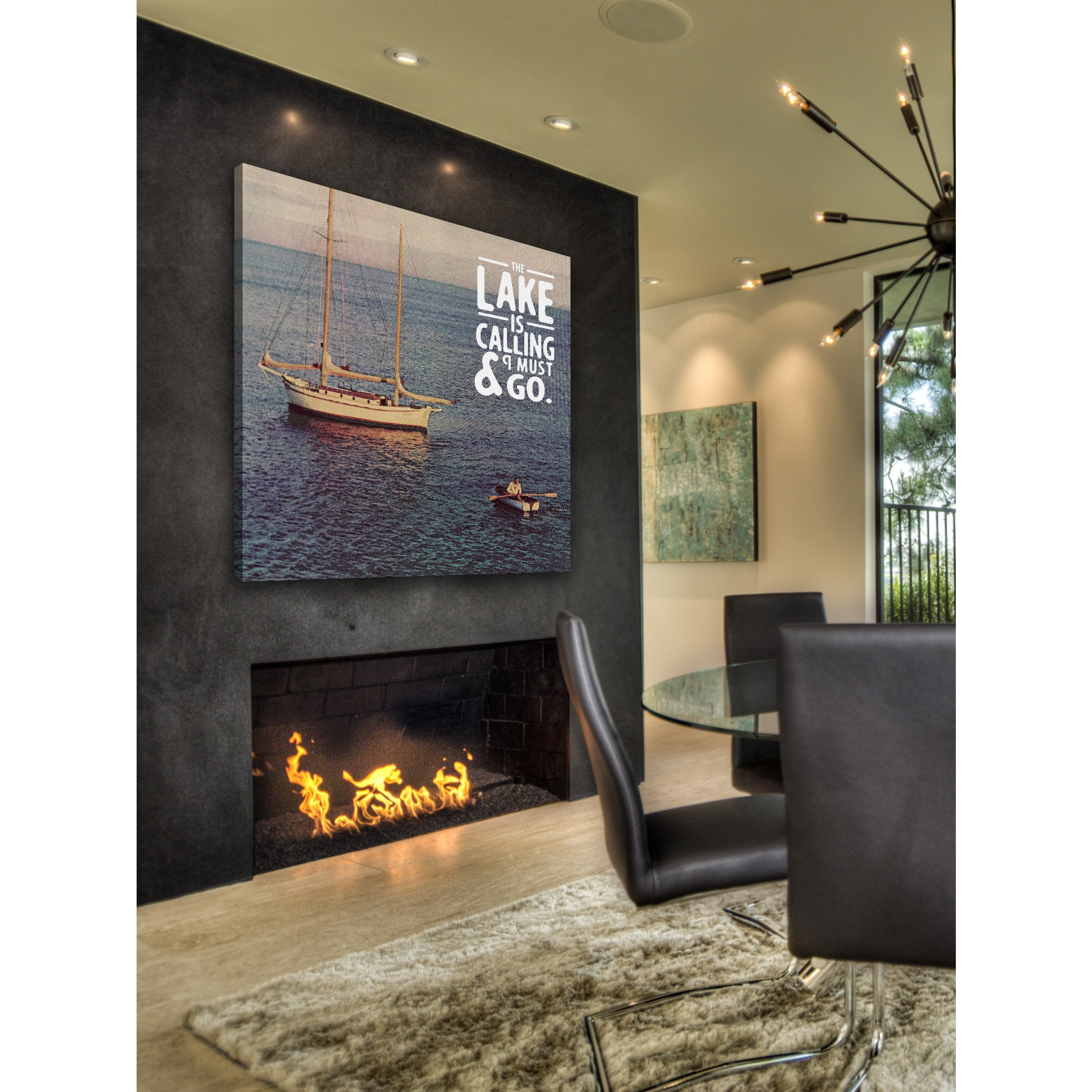 "The Lake is Calling" Painting Print on Wrapped Canvas