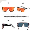 thumbnail image 3 of Oversized Sunglasses, Rimless Mirrored Sun Glasses with Reflective One-Piece Lens, 3 of 6