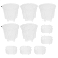thumbnail image 2 of 6 Inch Transparent Plastic Garden Pots Self Watering Planters, 5 Pack Plastic Nursery Plant Pots with Deep Reservior, 2 of 9