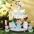 thumbnail image 1 of Decor for Tray Hello Spring Tiered Tray Decor Wooden Table Signs Green Gnome Block Party Wood Table Centerpieces With Holder For Spring Home Holiday Decor, 1 of 4