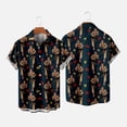 thumbnail image 2 of ZCFZJW Savings Clearance Hawaiian Bowling Shirts for Men Short Sleeve Button Down Shirt Casual Tropical Print Beach Summer Holiday Gifts T Shirts with Pocket Z06-Navy S, 2 of 6