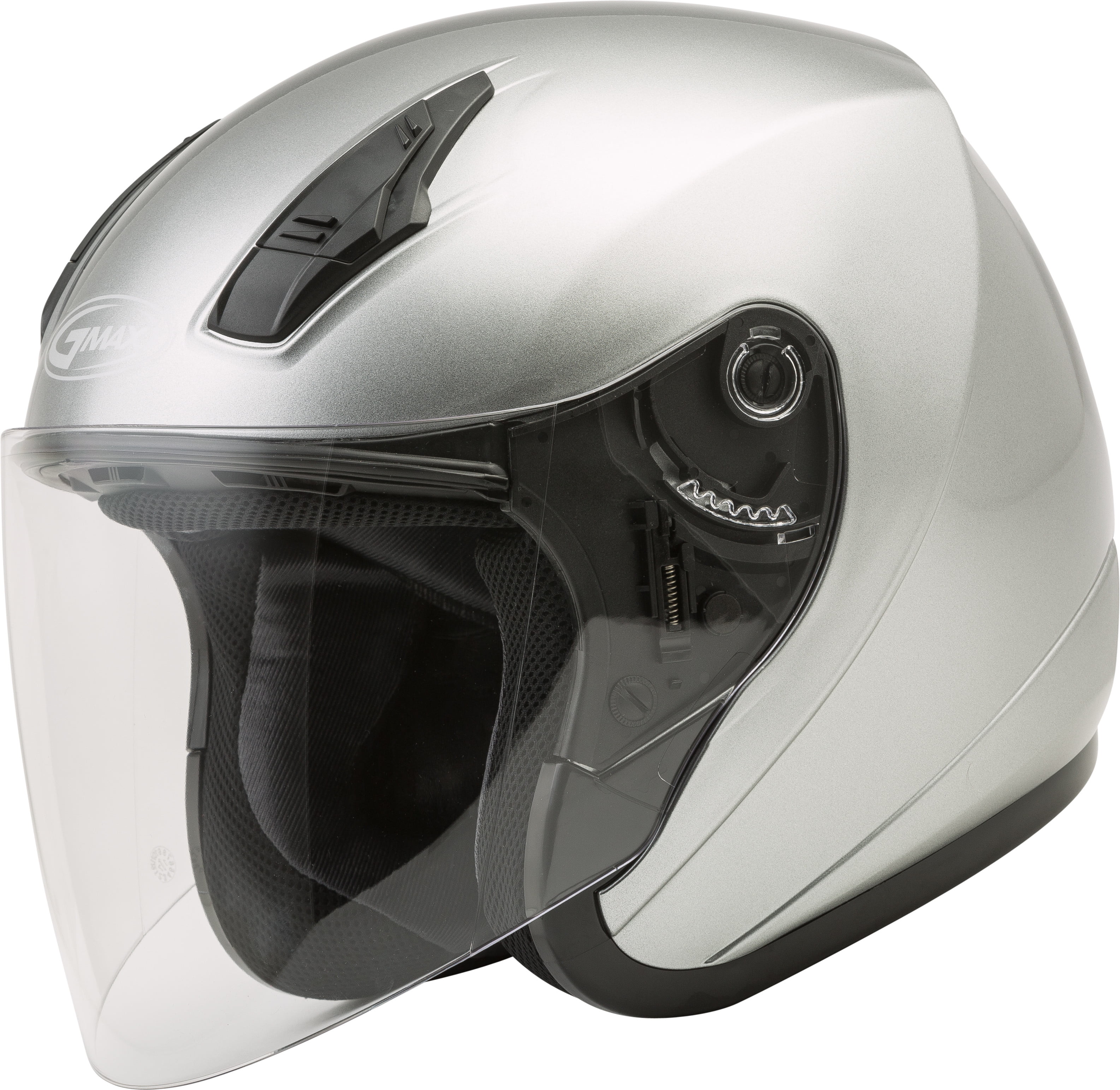 3X-Large GMAX OF-77 Adult Downey Open-Face Motorcycle Helmet Matte Grey/Silver
