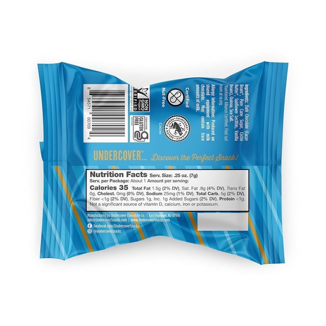 Undercover Chocolate Quinoa Crisps - Dark Chocolate Variety Pack | 70-Count, Individually Wrapped Crisps | Gluten Free, Nut-Free, Allergen Friendly, Kosher, Plant-Based
