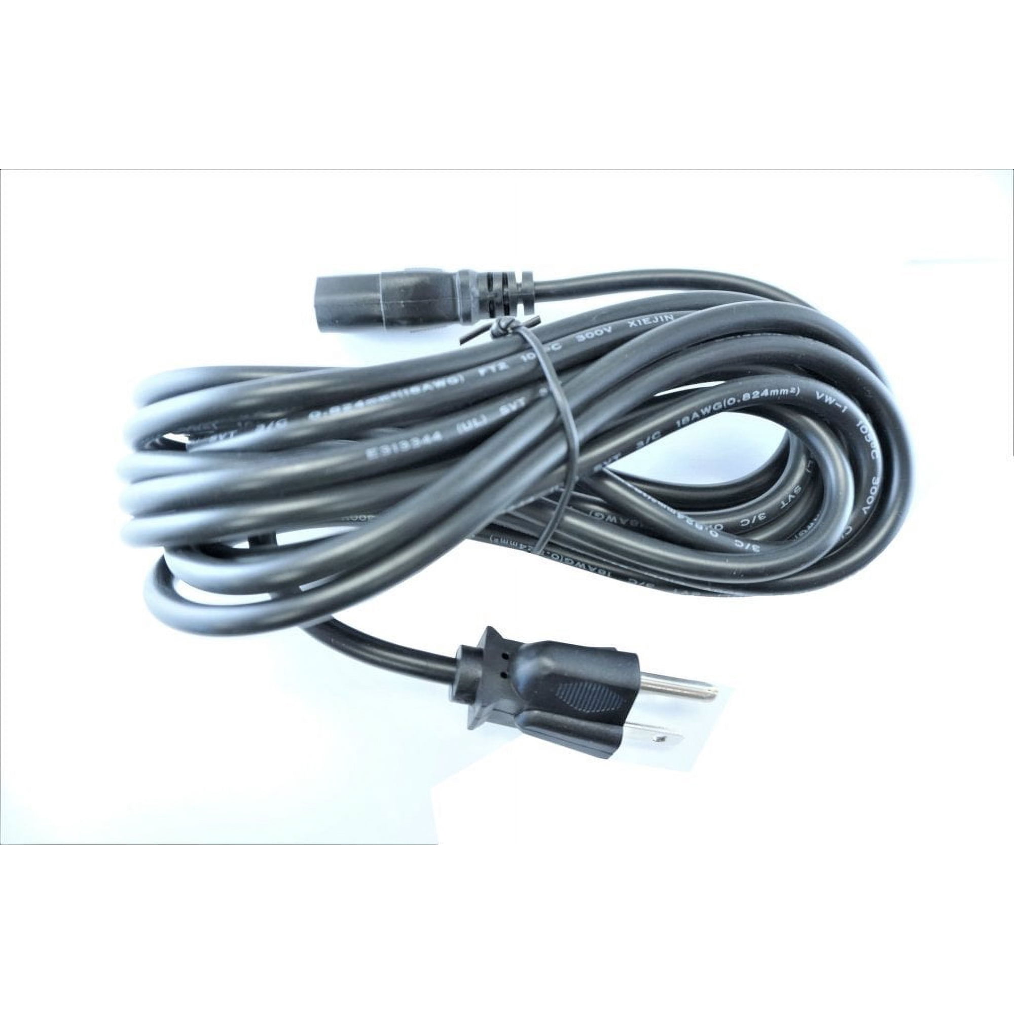 OMNIHIL (15 FT) AC 3 Prong Power Cord Compatible with Samsung, Toshiba, Vizio, Sharp, Sony, Sceptre, RCA, Panasonic, Philips, Acer, Asus, HP, Samsung, ViewSonic, Dell, Compaq, LG, PS3, Xbox 360, Epson
