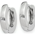 thumbnail image 3 of 14K White Gold Polished Round Hinged Hoop Earrings (6 X 2) Made In India xy191, 3 of 6