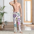 thumbnail image 4 of Salouo Summer with Flamingo Print Pajama Pants for Men, Lounge Pants Elastic Waistband Casual Men's sleepwear Loungewear Sleep Pajama Pant -XX-Large, 4 of 7