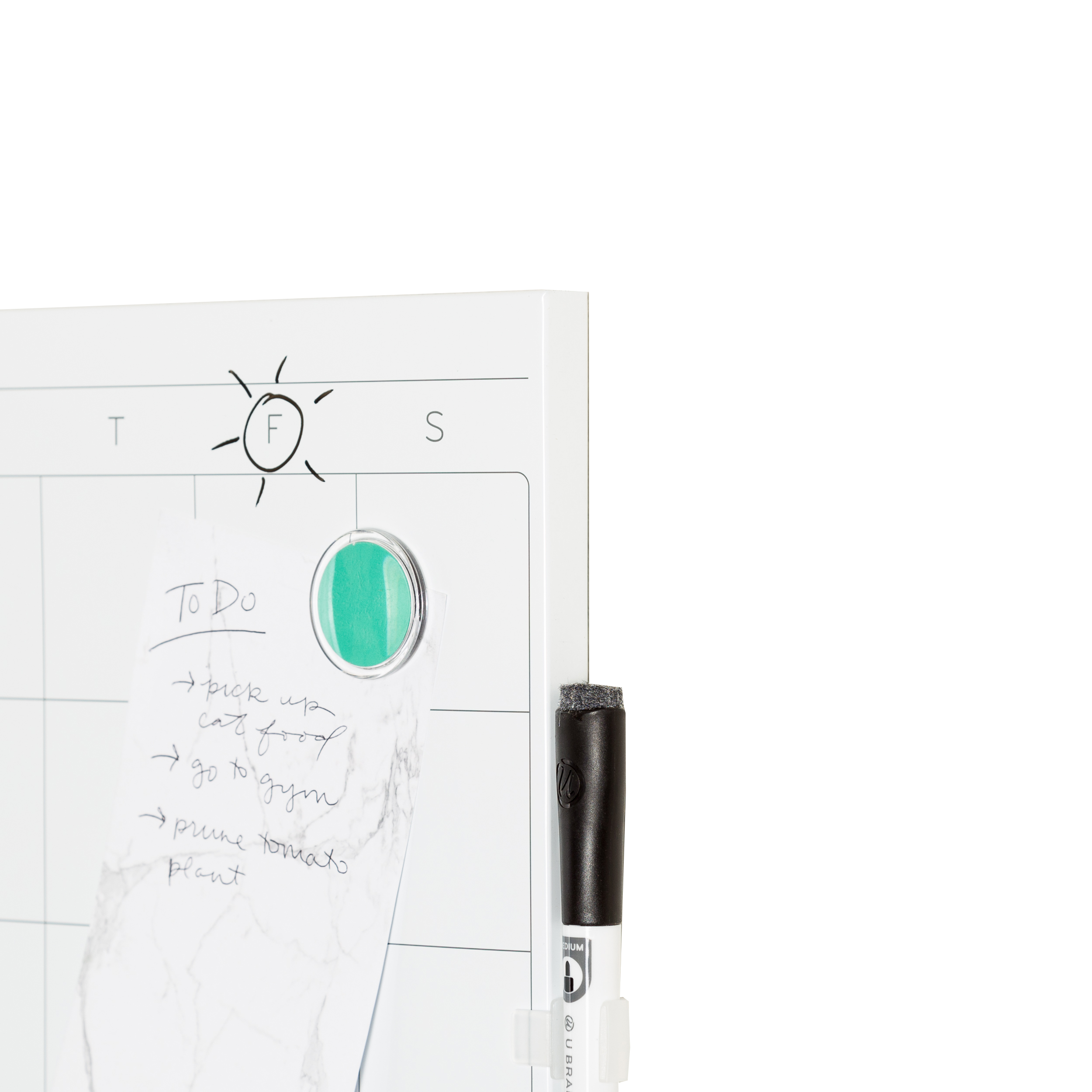 U Brands 14x14 Magnetic Dry Erase Calendar Board photo 2