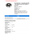 thumbnail image 2 of Rear Brake Rotor - Compatible with 2005 - 2017 Honda Accord FULL HYBRID EV-GAS FHEV 2006 2007 2008 2009 2010 2011 2012 2013 2014 2015 2016, 2 of 2