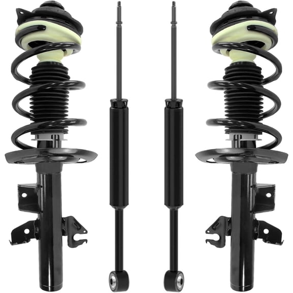 Detroit Axle - 3.6L Front Struts Rear Shocks for 2015 2016 2017 Chrylser 200, 2 Complete Struts with Coil Spring Assembly 2 Shock Absorbers Assembly Replacement