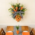 thumbnail image 6 of AURIGATE Easter Carrot Themed Door Wreath, 13.77×19.68in Cloth Easter Wreath with Striped Bow, Spring Easter Front Door Decor for Porch, Wall, Home & Holiday Display, 6 of 9