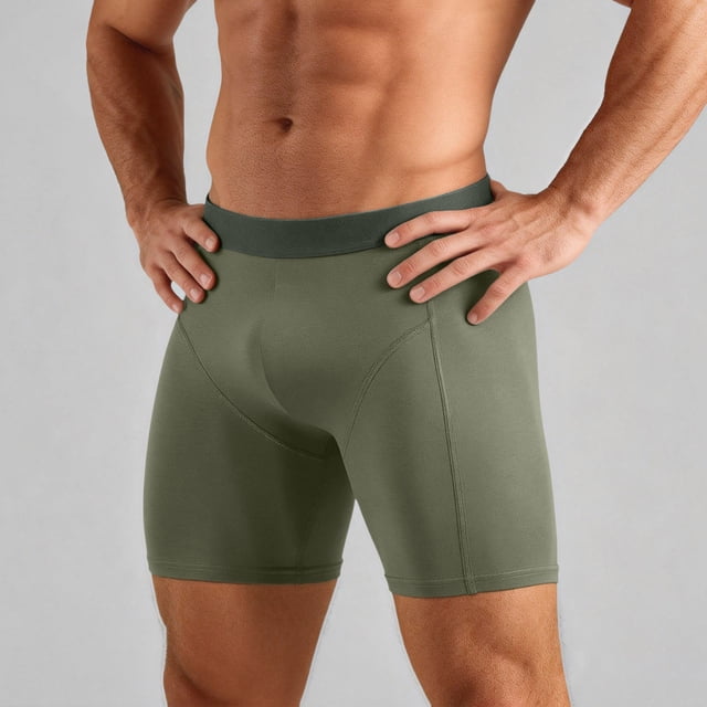 Men's Daily Comfort Long Leg Briefs with Breathable Soft Blend and Supportive Pouch for All Day Wear
